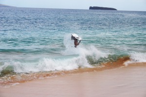 Big Beach Makena State Park, Maui, HI Yeah, this guy stuck the landing: 10.0!