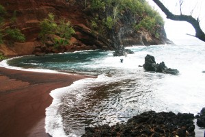 Red Sand Beach, Hana, Maui, HI Red Sand Beach is a dramatically beautiful place that words can not rightly describe.