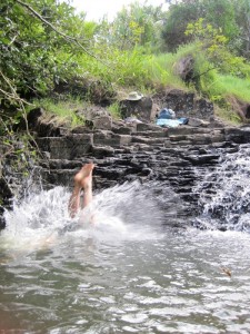 Pools and waterfalls a short hike.