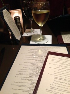 Wine and menus