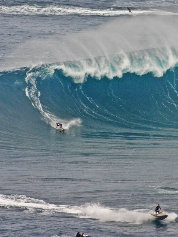 When the North Shore surf is big, Jaws is gigantic.