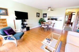 Living room toward kitchen