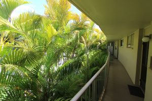 The balcony walkway on the front side of the unit is second floor.