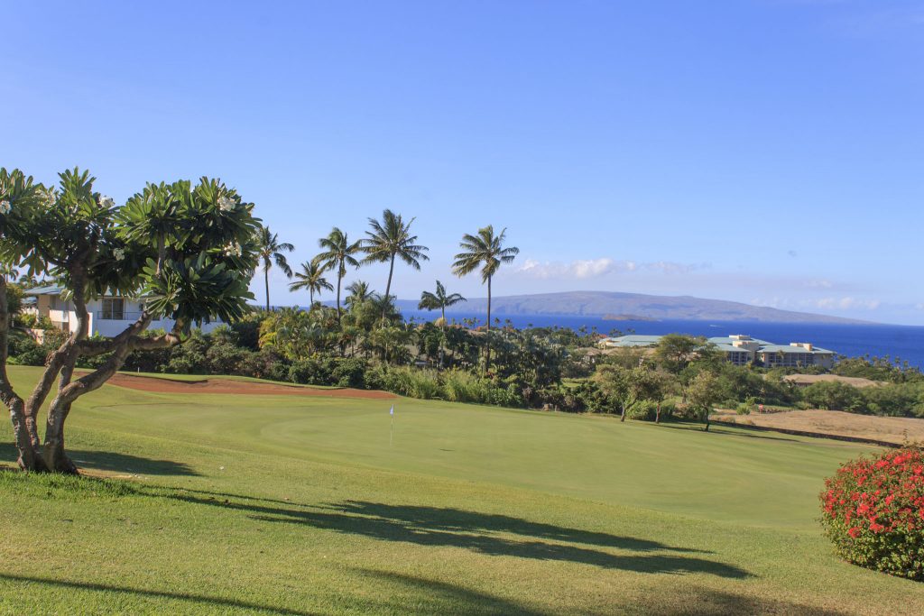 Walk on to the Wailea Old Blue golf course